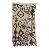 Handmade wool Berber rug 195 X 100 CM