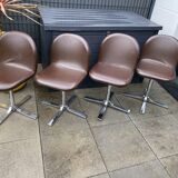 Suite of 4 Roche Bobois rotary chairs