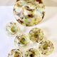 Salad bowl and 6 bowls in artisanal glass