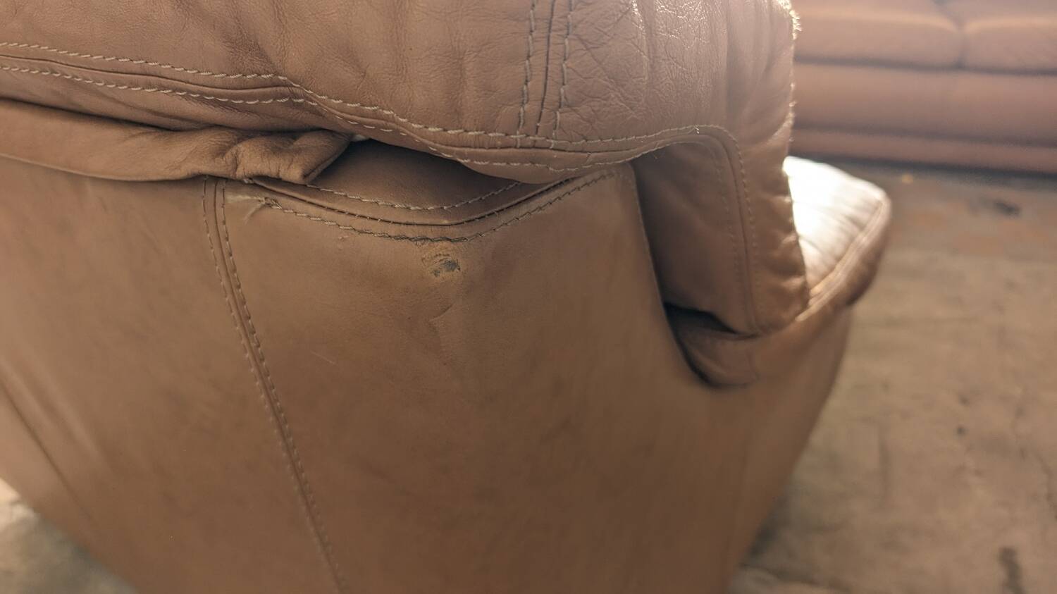 Designer leather sofa