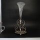 Trumpet vase, Art Nouveau, pressed glass and silver-plated brass, United Kingdom, early 20th century