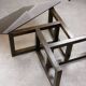 Italian Wooden & Smoked Glass Coffee Table, 60s