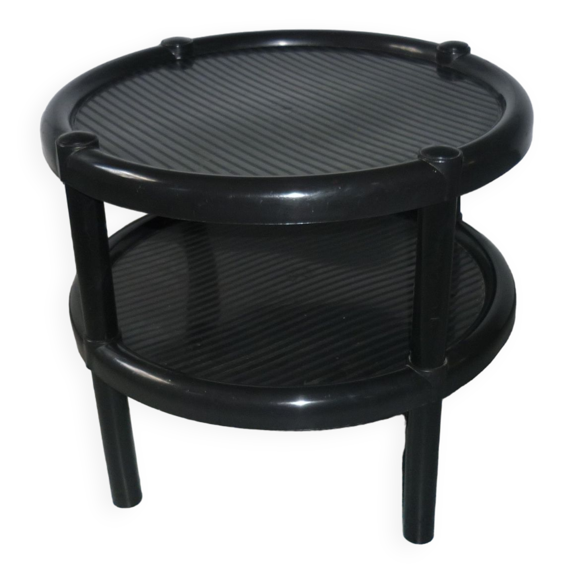 Table noire avec 2 plateaux, 1970