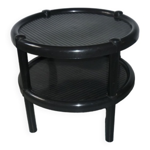 Table noire avec 2 plateaux,