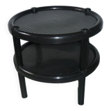 Black table with 2 trays, 1970