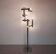 Vintage Italian Space Age floor lamp Reggiani, geometric tubes, minimal chromed