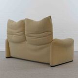 Set (2) Cassina Maralunga Sofas in beige Bouchlé-Fabrics by Vico Magistrett