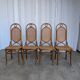 Set of 4 Mid-century Bentwood Cane Dining Chair, Thonet Style, 1970s Yugosl