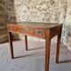 Vintage oak desk – 1970s – Green leather top and 3 drawers