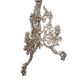 Antique French Cast Iron Side Table with marble top, circa 1890