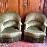 Pair of toad armchairs