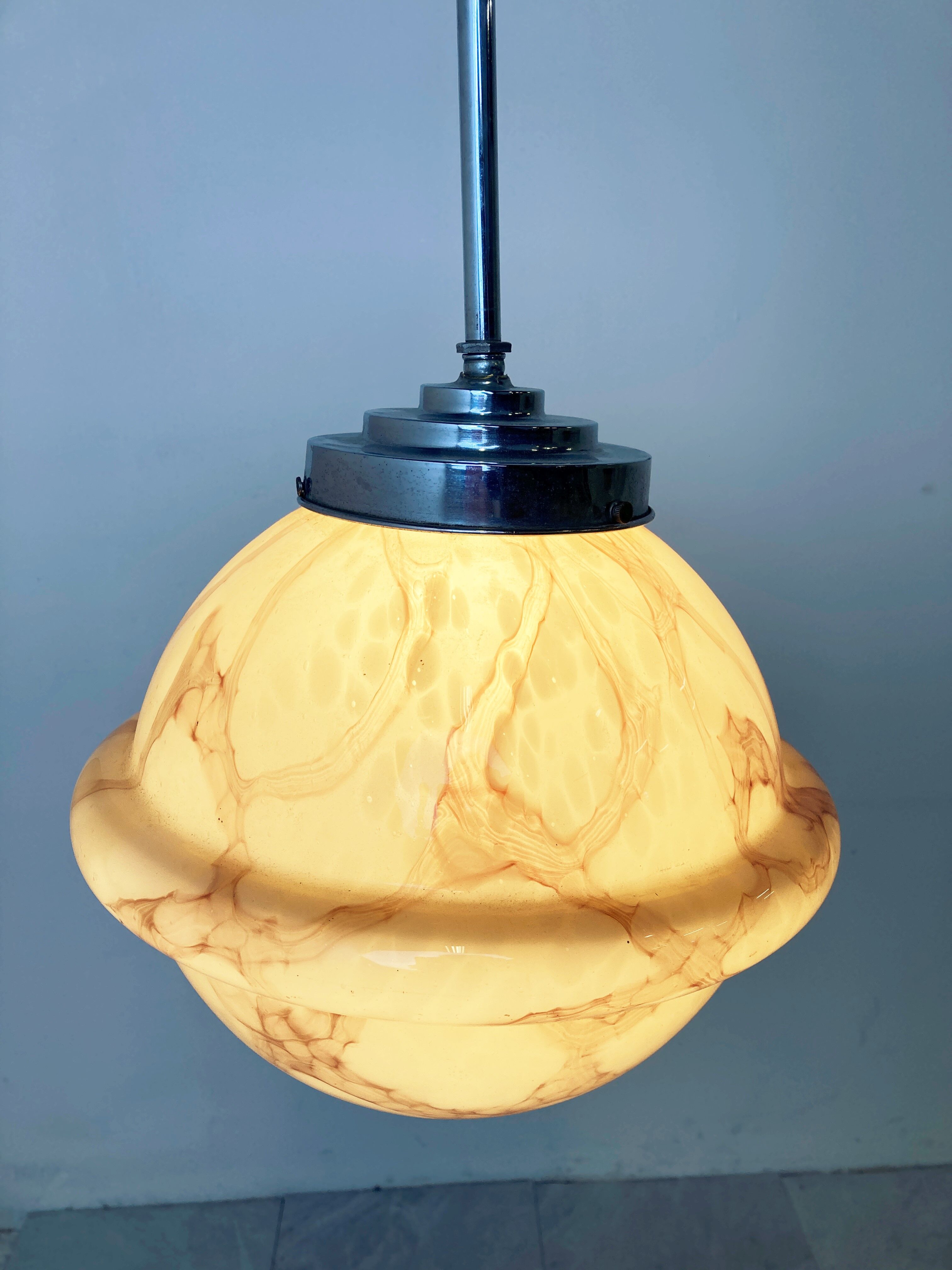 Antique art deco pendant light 1930s
