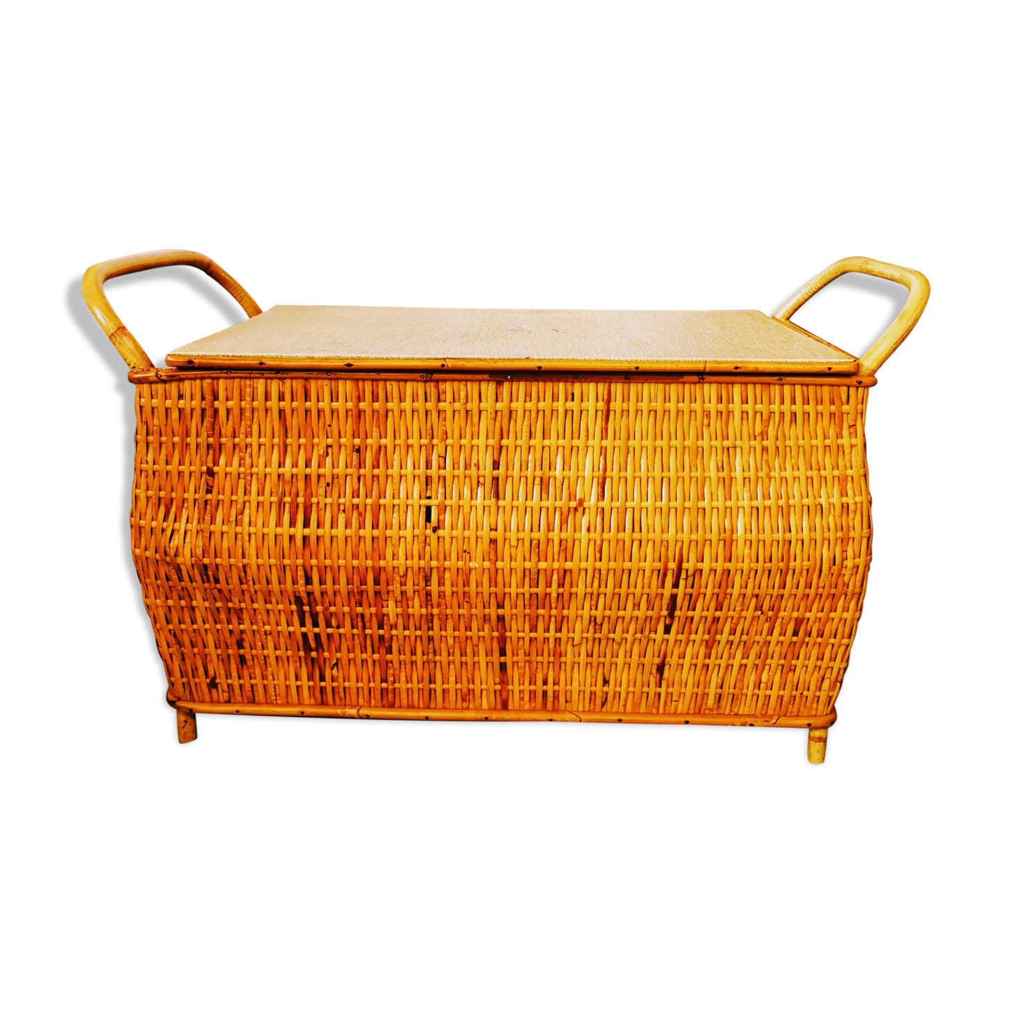 Rattan bench chest