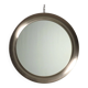 Vintage round mirror, iron and glass frame, Italy, 1960s