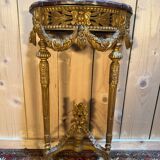 Louis XVI style console in gilded and carved wood