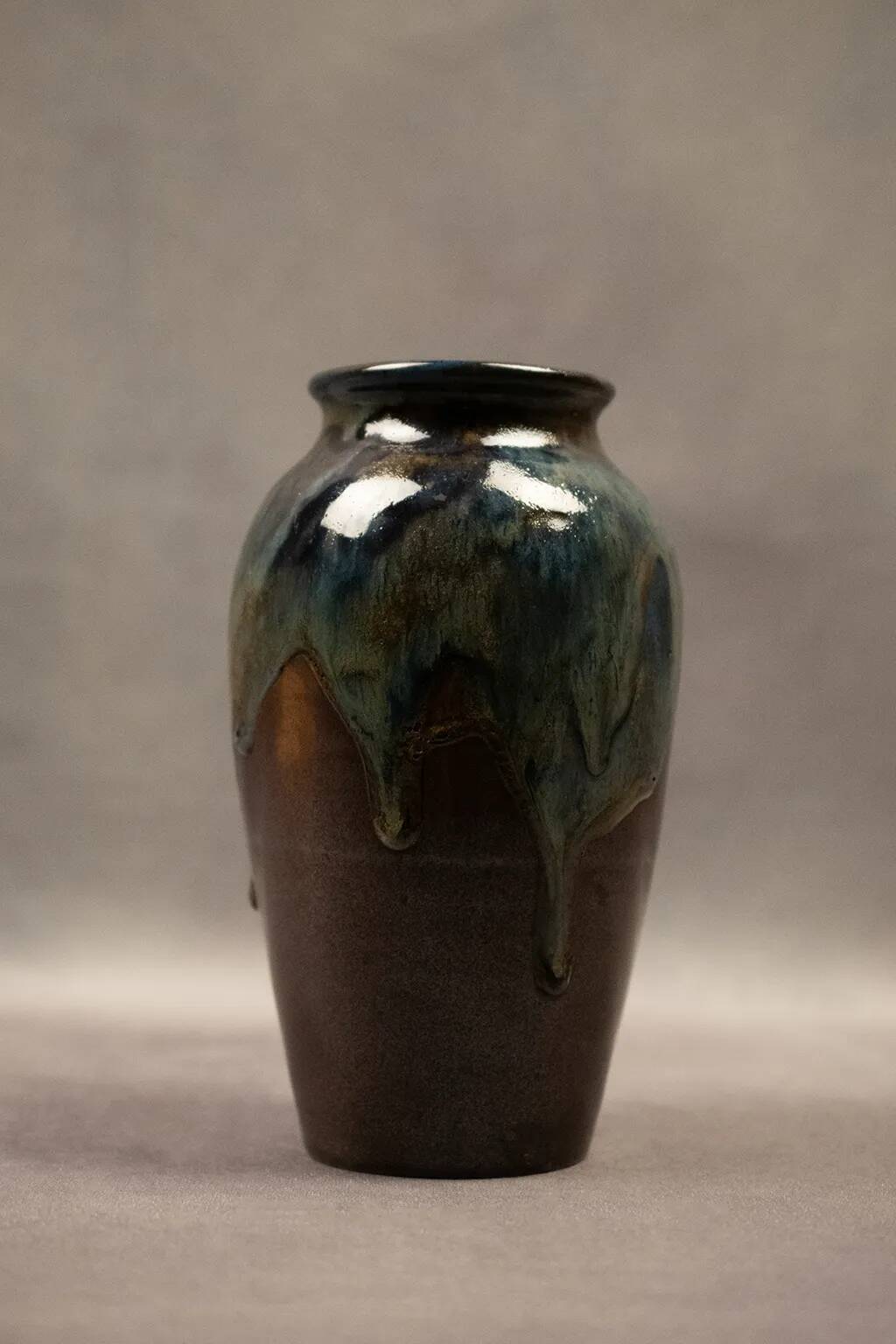 Glazed stoneware vase by Michel & Denise Pointu - Puisaye stoneware, 1950s