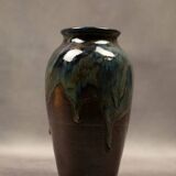 Glazed stoneware vase by Michel & Denise Pointu - Puisaye stoneware, 1950s