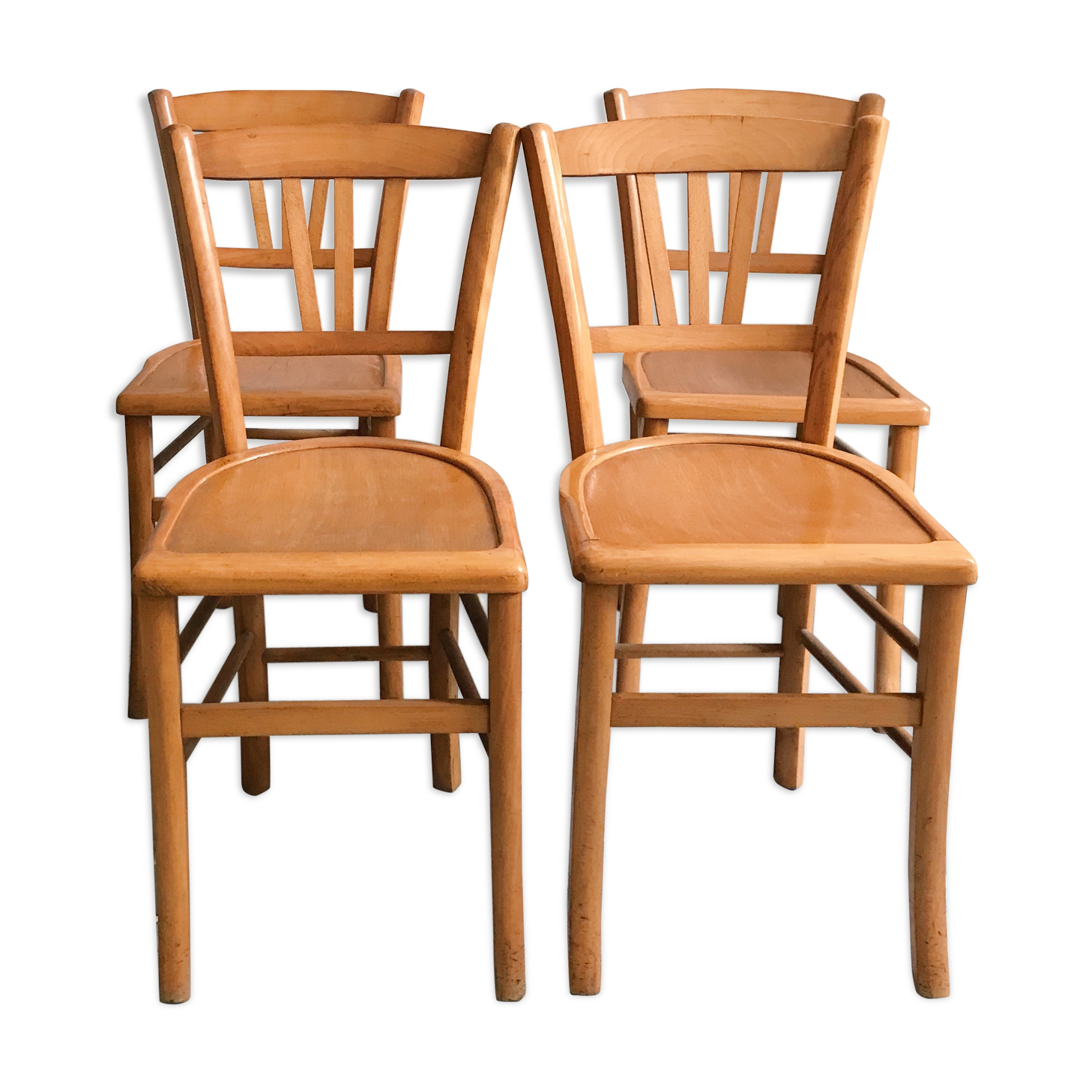 Lot of 4 vintage bistro chairs