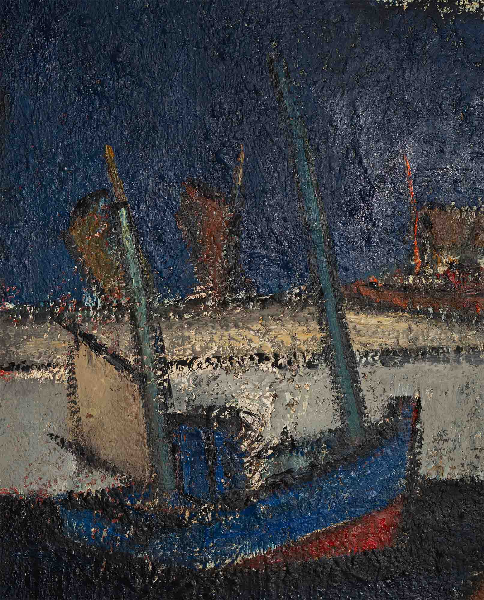 Hubert Henri de Vries, Bateaux dans le port