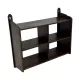 Vintage wooden wall shelve rack in oak brutalist minimalist design