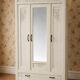 Antique Parisian wardrobe in white patina – Art Deco period around 1900