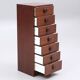 Vintage suede 7-drawer chest of drawers