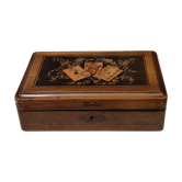 Old box box games / monogrammed / souvenir of Menton