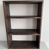 Patinated wood shelf