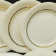 8 flat plates Villeroy - Boch Mettlach - Cream and Gold.