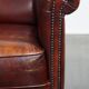 Cowhide Leather Club Chair in English Style