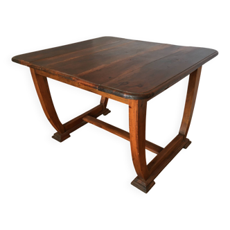 Art Deco extendable desk table with U-shaped base