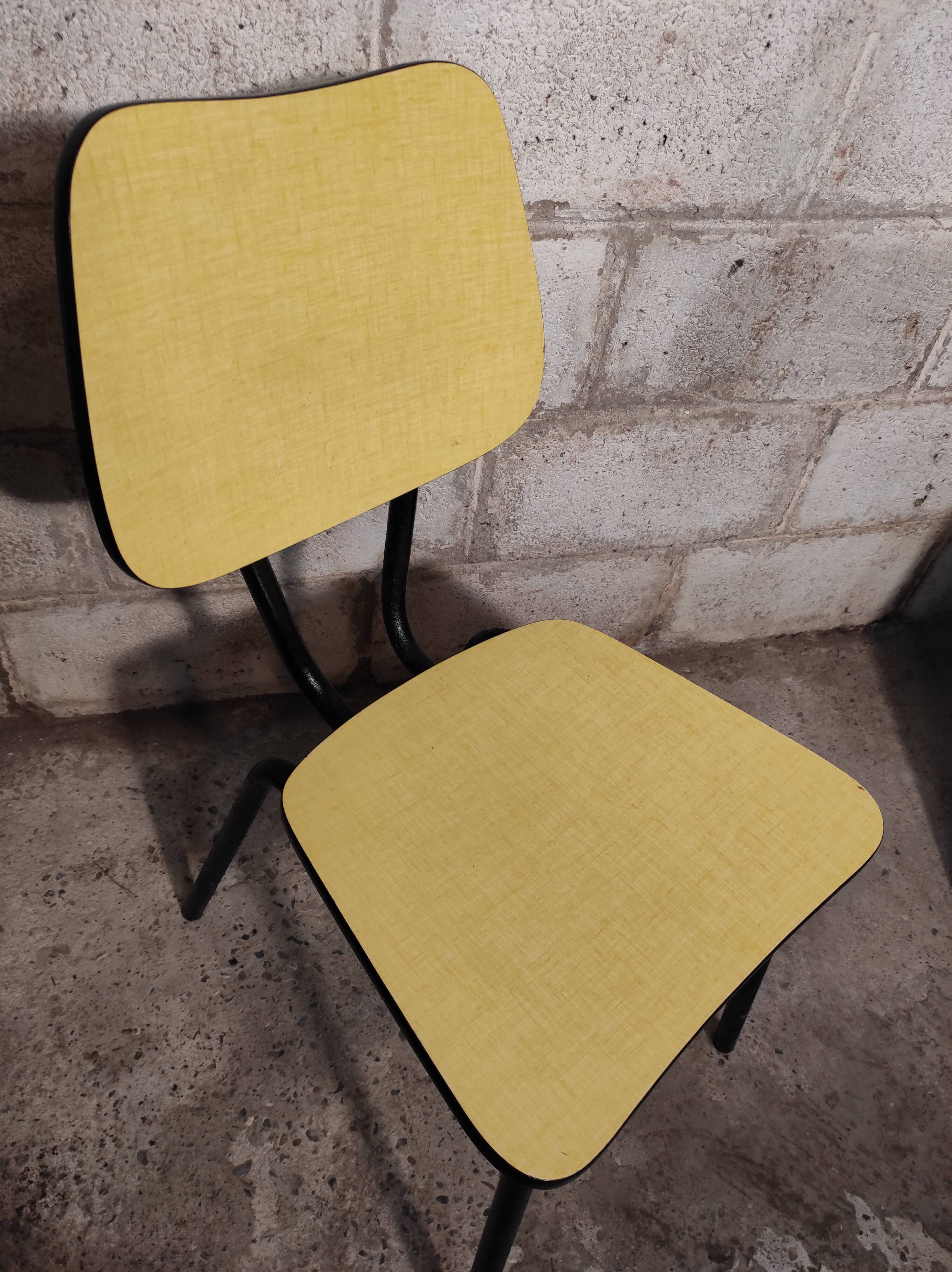 Yellow formica chair 1960