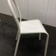 Mallet-Stevens chair with white wood and laqué metal 1970