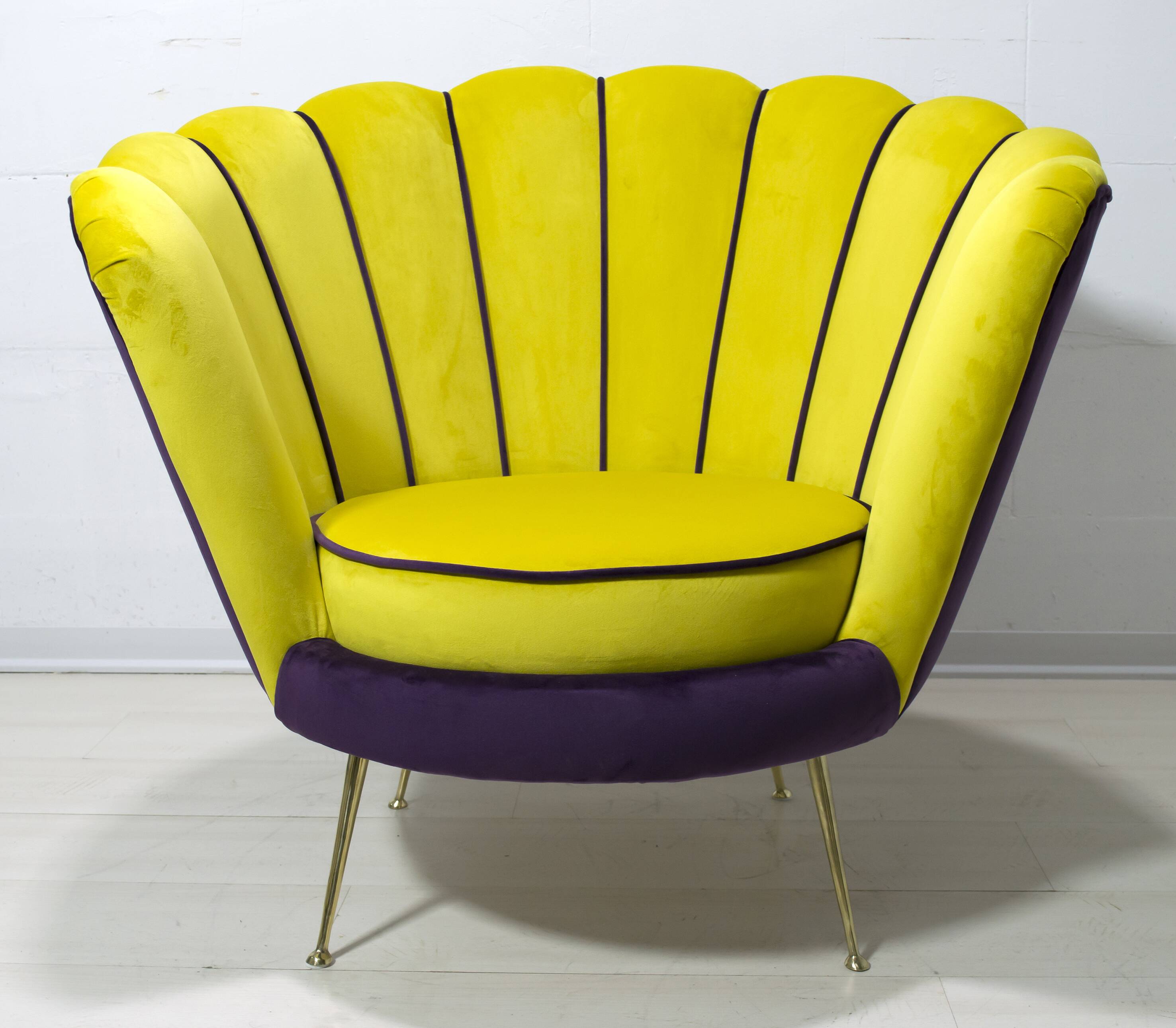 Radice & Minotti Mid-Century Modern Italian Velvet Armchair, 1950s