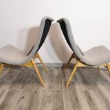 Restored pair of armchairs by Miroslav Navratil
