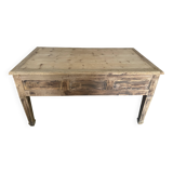 Stripped oak desk