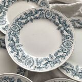 12 flat ironware plates “Louis XVI” Saint Amand and Hamage