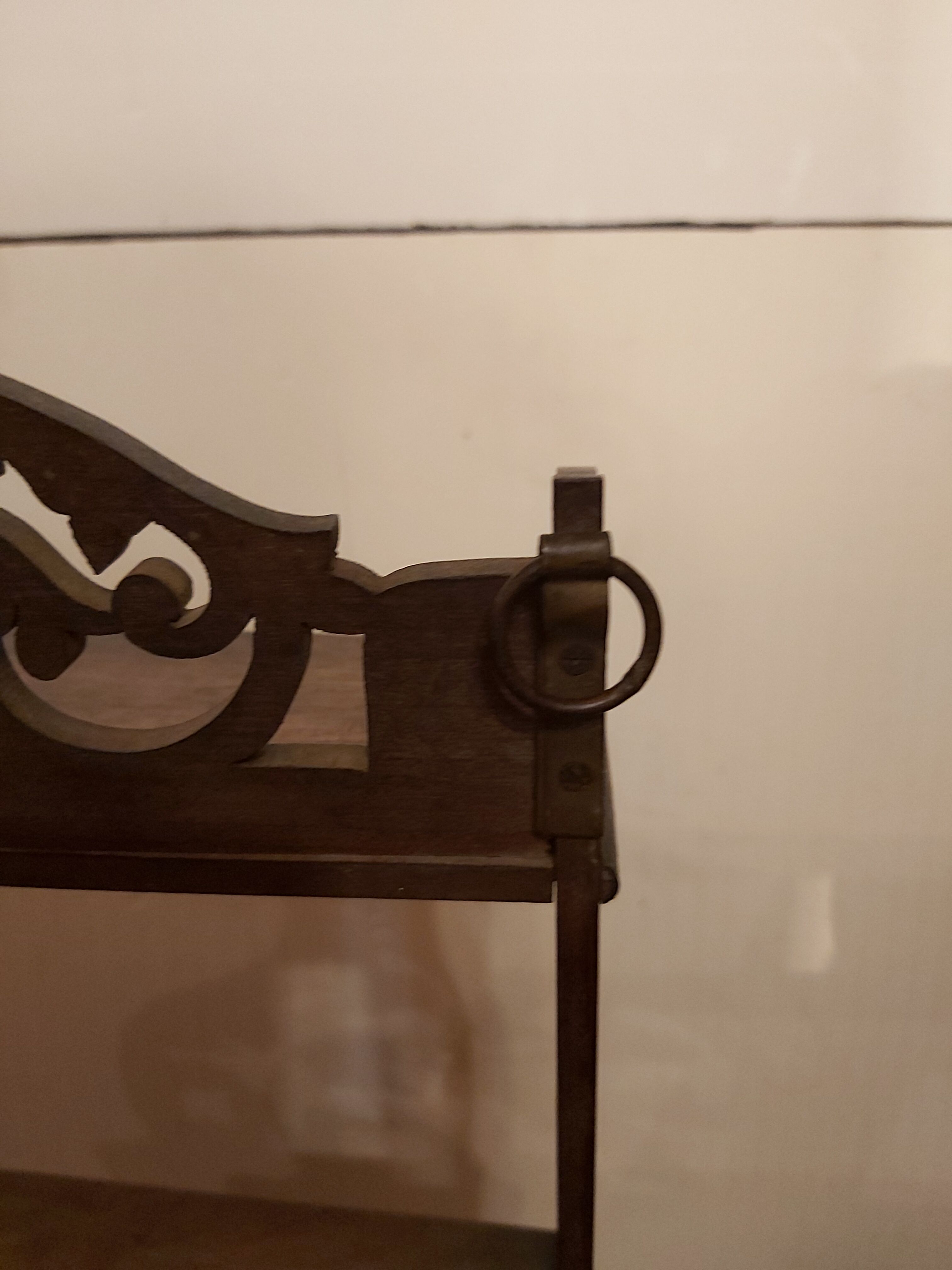 Openwork wall shelf walnut nineteenth
