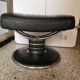 Stressless chair ekorness jazz grained leather and his foot rests