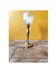 Lamp with a 19th-century chiseled bronze base and antique glass shade