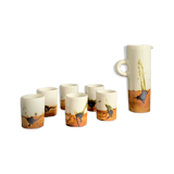 Orangeade service in pottery sandstone of the Colombier