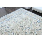 1970s Vintage Persian Handmade Wool Cotton Light Beige Area Rug