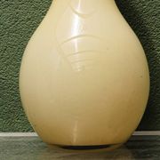 Opaline glass vase, cream colour.