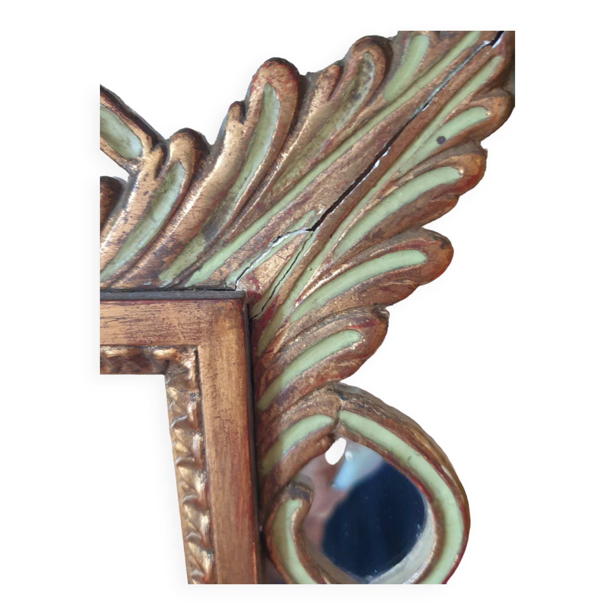 Classic antique mirror in gilded wood