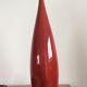 Série de 3 vases céramique rouge vintage des années 60-70