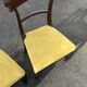 Set of 3 Victorian style chairs – mahogany – yellow velvet seat
