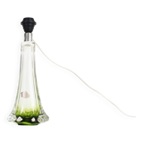 Vintage Belgian crystal glass table lamp by Val Saint Lambert