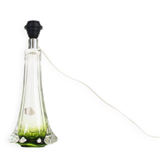 Lampe de table vintage en cristal belge par Val Saint Lambert