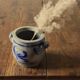 Blue gray Alsace stoneware pot