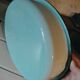 Enamelled metal oval dish